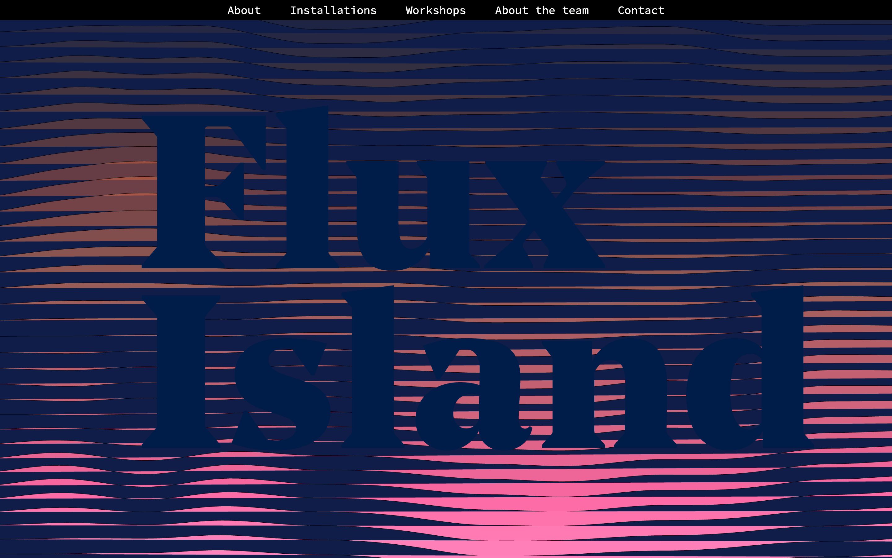 screenshot from Flux Island site