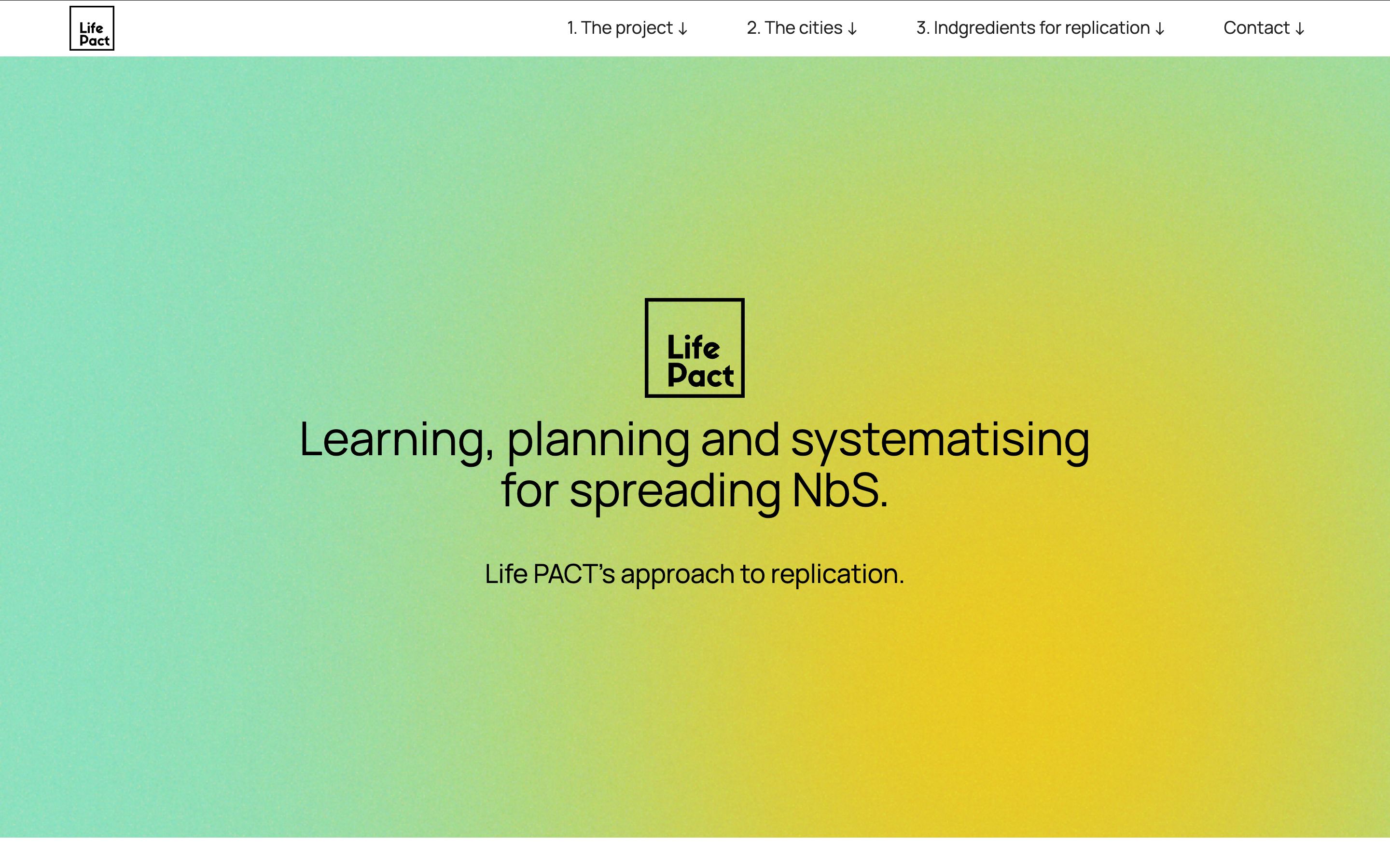 screenshot from Life Pact site
